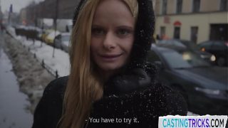 Real eurobabe pounded hard at her casting